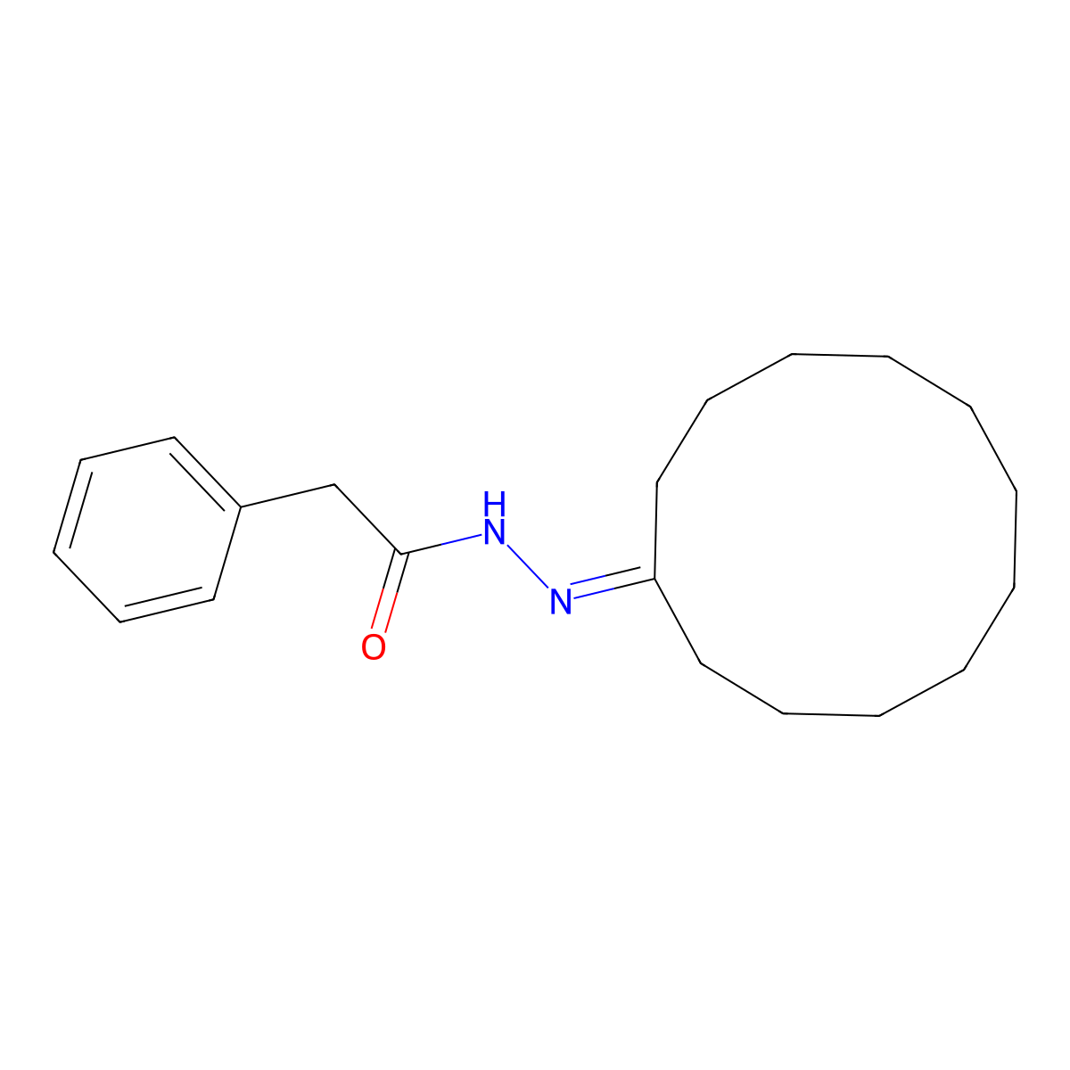 N'-cyclododecylidene-2-phenylacetohydrazide molecular structure, CAS 352333-68-7