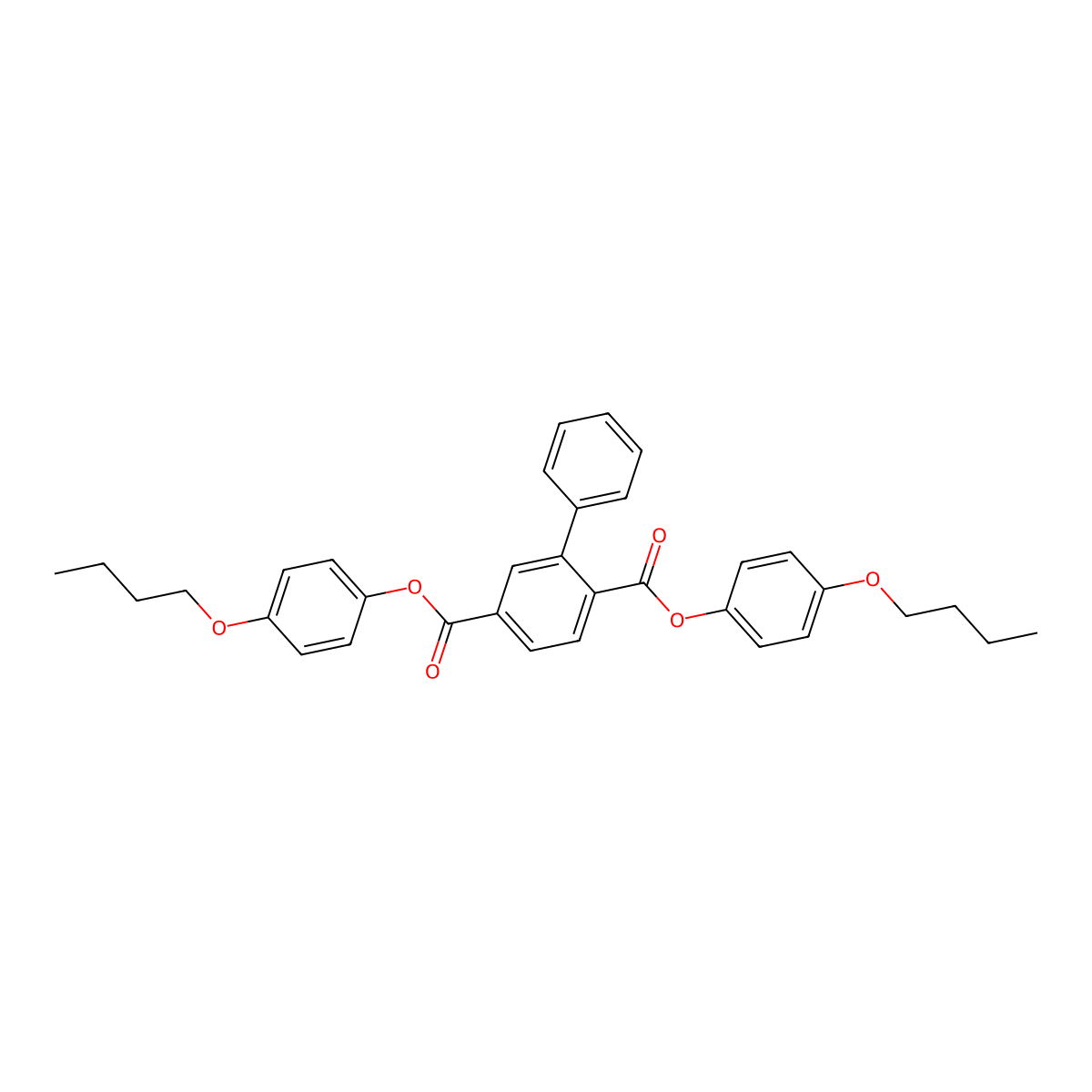 Bis(4-butoxyphenyl) biphenyl-2,5-dicarboxylate molecular structure, CAS 352334-36-2