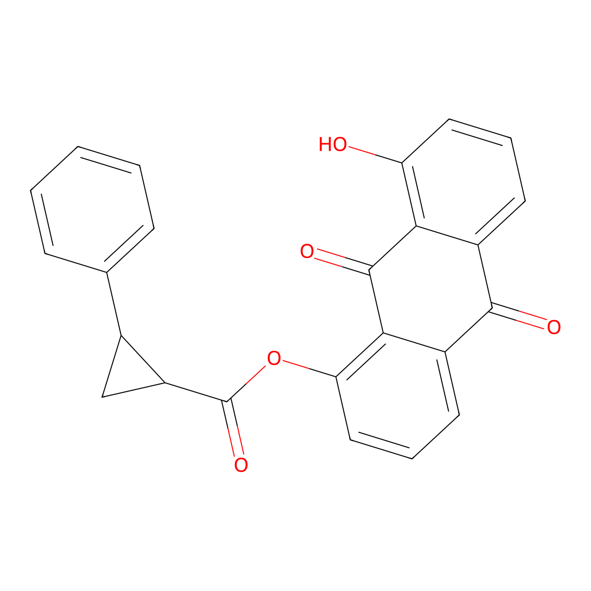 (8-Hydroxy-9,10-dioxoanthracen-1-yl) 2-phenylcyclopropane-1-carboxylate molecular structure, CAS 352336-00-6