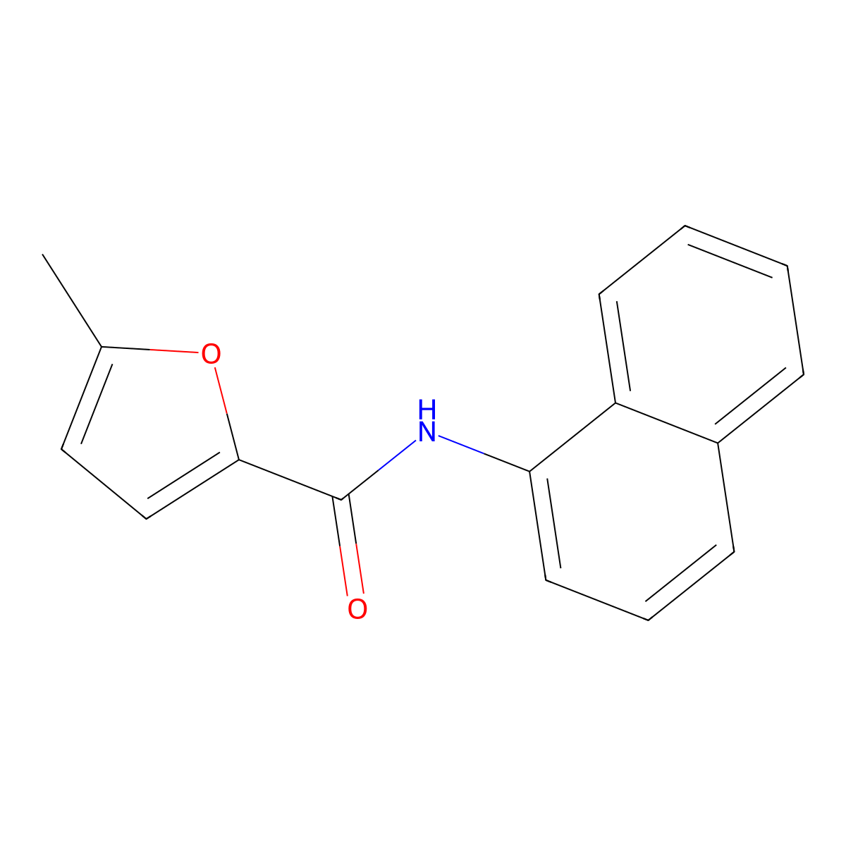 5-methyl-N-(1-naphthyl)-2-furamide molecular structure, CAS 352338-07-9