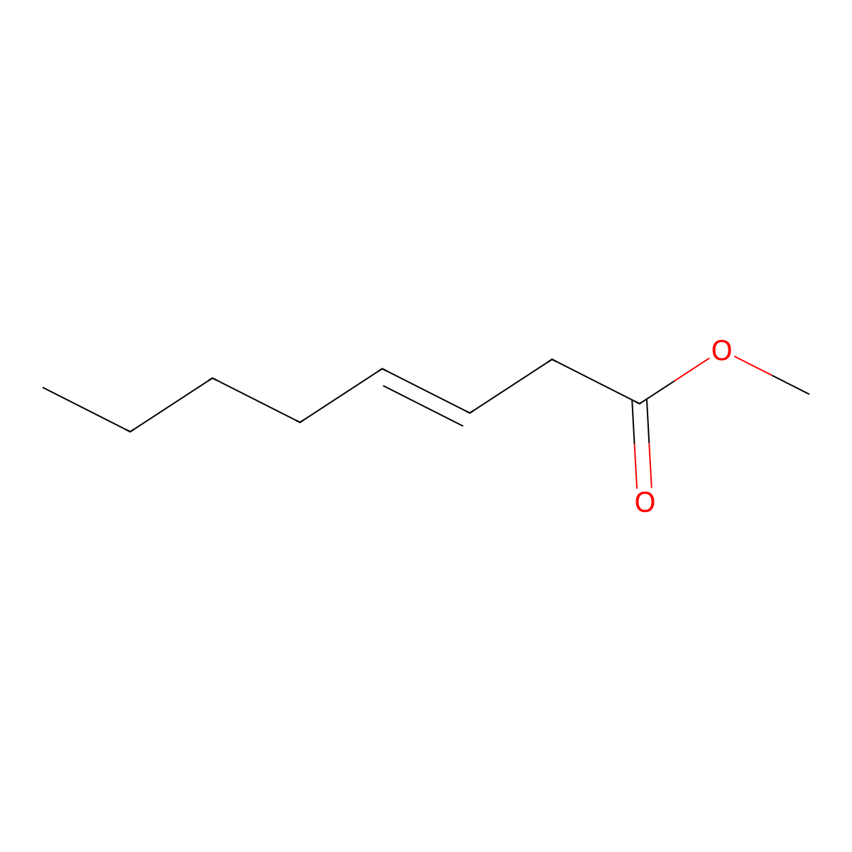 Methyl (E)oct-3-enoate molecular structure, CAS 35234-16-3