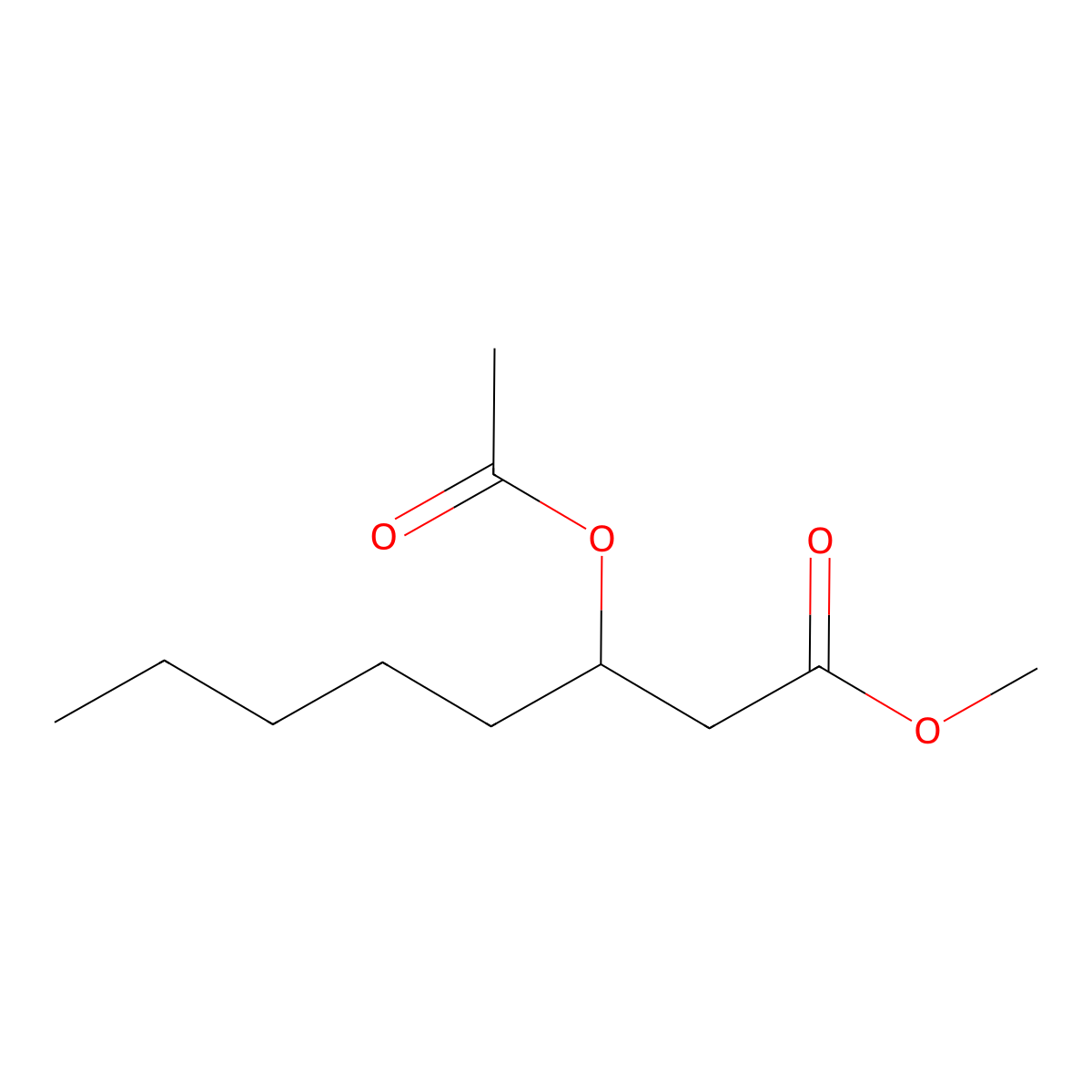 Methyl 3-acetoxyoctanoate molecular structure, CAS 35234-21-0