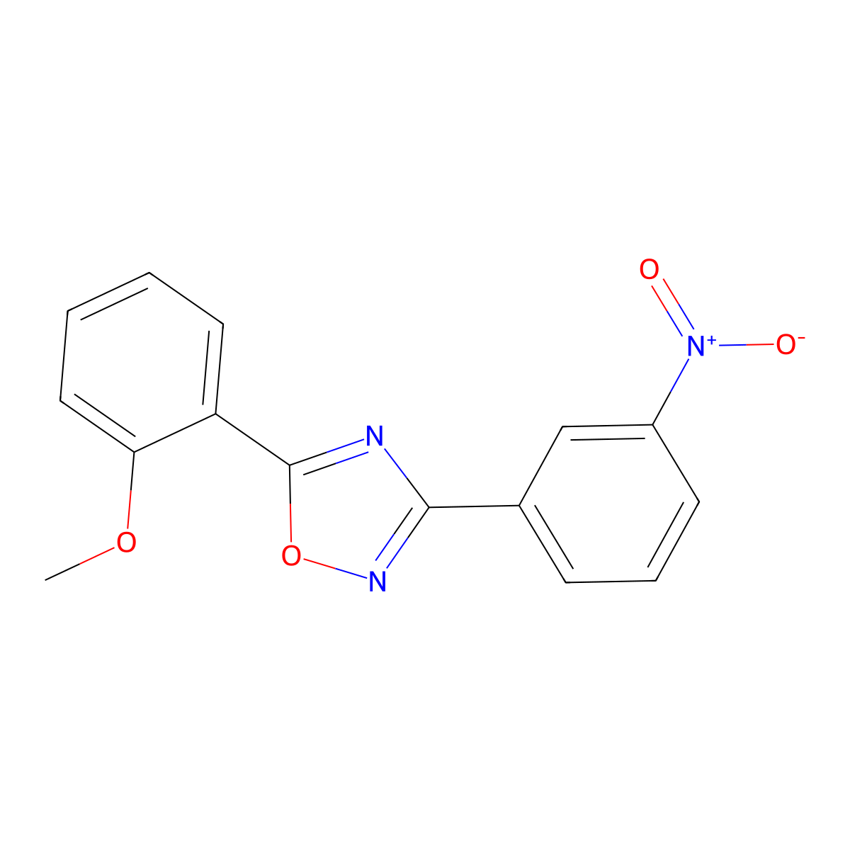 5-(2-Methoxyphenyl)-3-(3-nitrophenyl)-1,2,4-oxadiazole molecular structure, CAS 352341-25-4