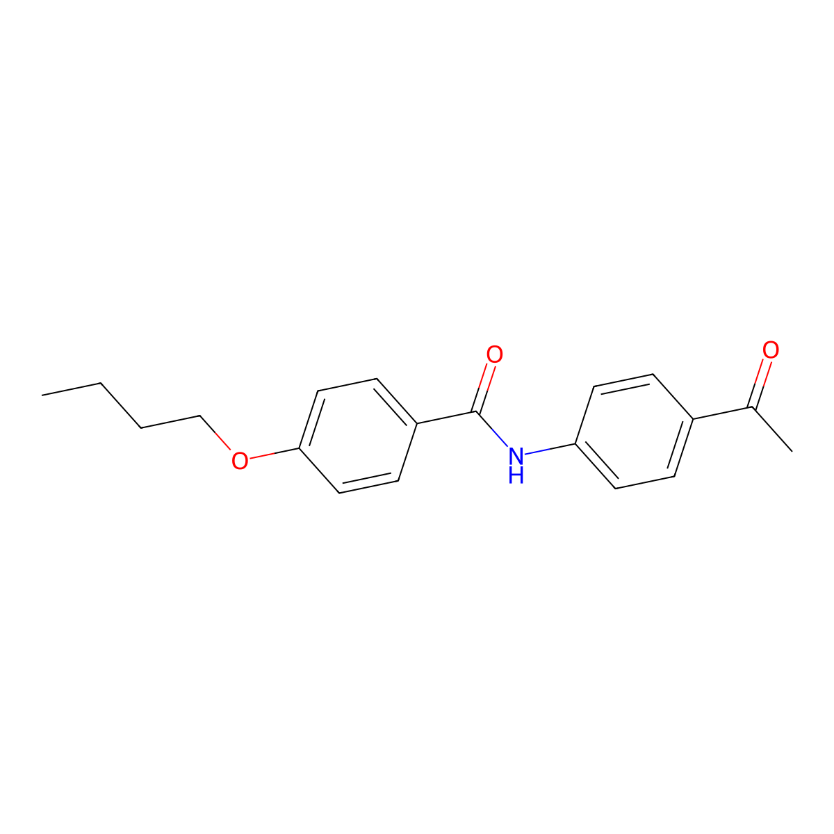 N-(4-acetylphenyl)-4-butoxybenzamide molecular structure, CAS 352341-76-5