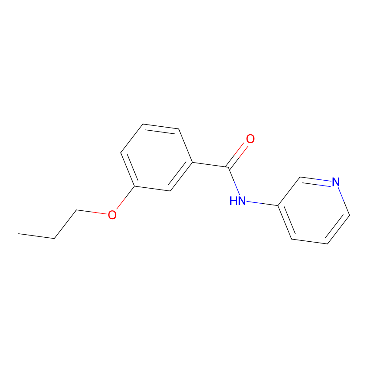 3-propoxy-N-(pyridin-3-yl)benzamide molecular structure, CAS 352342-90-6