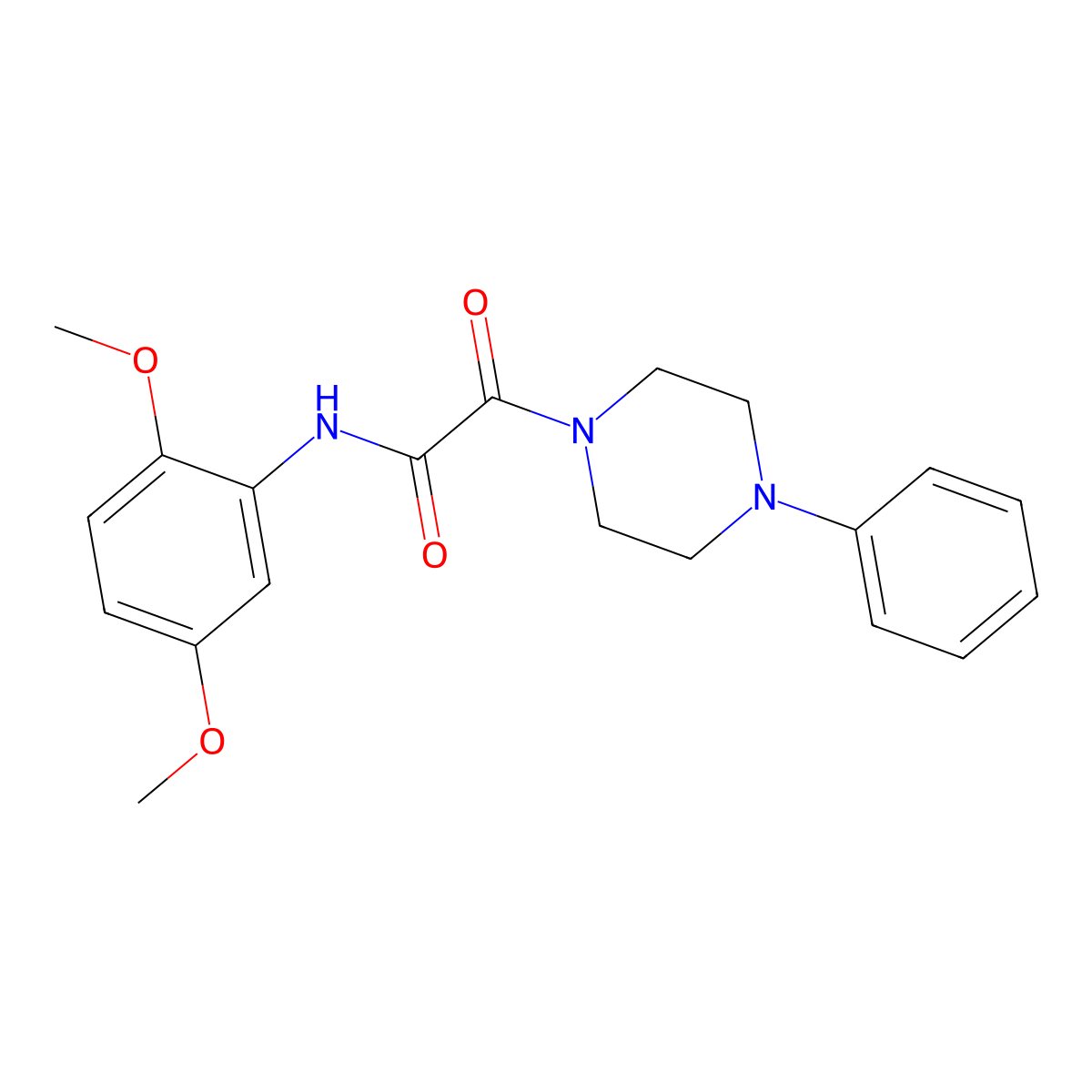 N-(2,5-dimethoxyphenyl)-2-oxo-2-(4-phenylpiperazin-1-yl)acetamide molecular structure, CAS 352345-99-4