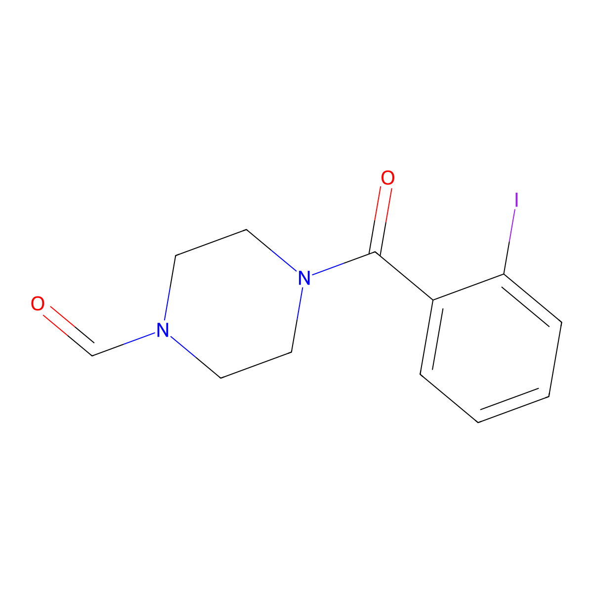 4-(2-Iodobenzoyl)-1-piperazinecarbaldehyde molecular structure, CAS 352346-34-0