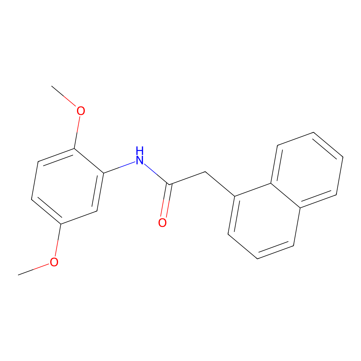 N-(2,5-dimethoxyphenyl)-2-naphthalen-1-ylacetamide molecular structure, CAS 352347-33-2
