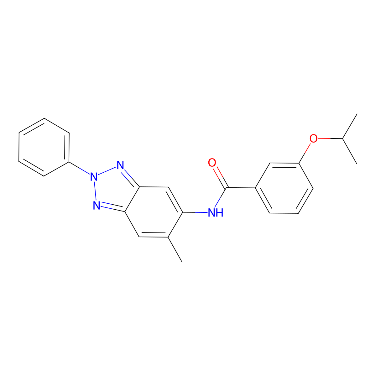 3-isopropoxy-N-(6-methyl-2-phenyl-2H-1,2,3-benzotriazol-5-yl)benzamide molecular structure, CAS 352347-51-4