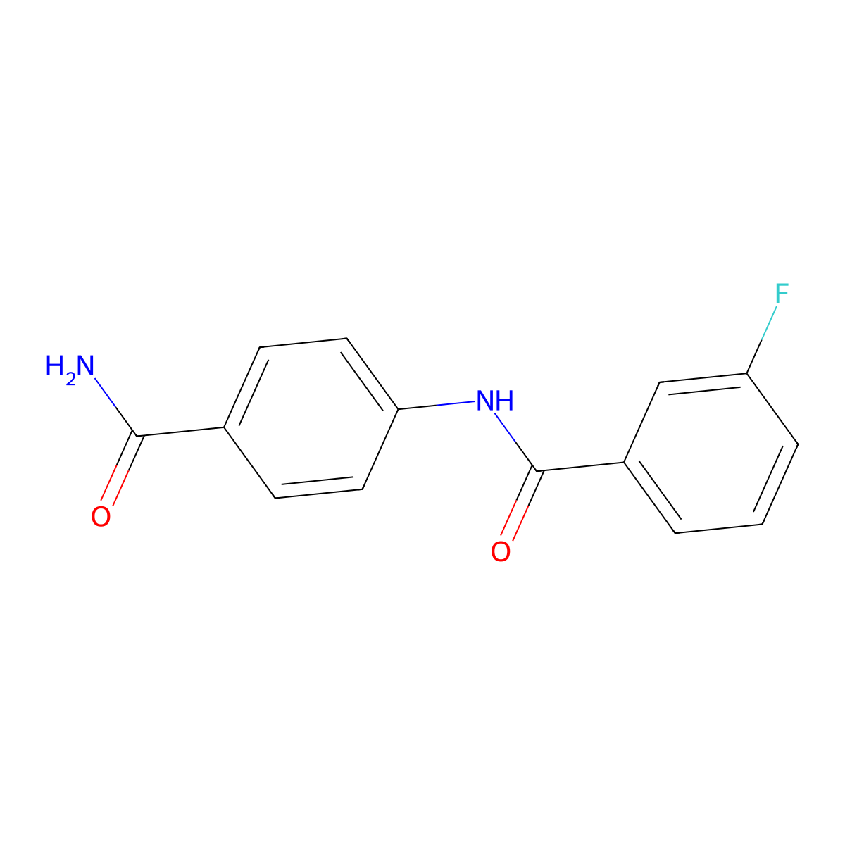 N-(4-carbamoylphenyl)-3-fluorobenzamide molecular structure, CAS 352347-52-5