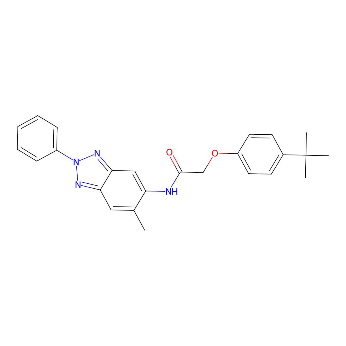 2-(4-tert-butylphenoxy)-N-(6-methyl-2-phenyl-2H-1,2,3-benzotriazol-5-yl)acetamide molecular structure, CAS 352347-60-5