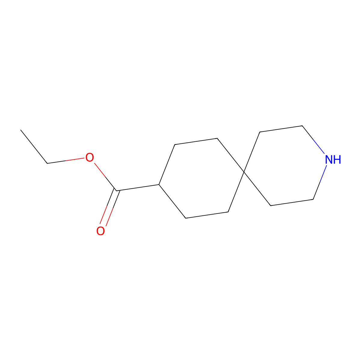 Ethyl 3-azaspiro[5.5]undecane-9-carboxylate molecular structure, CAS 352347-89-8