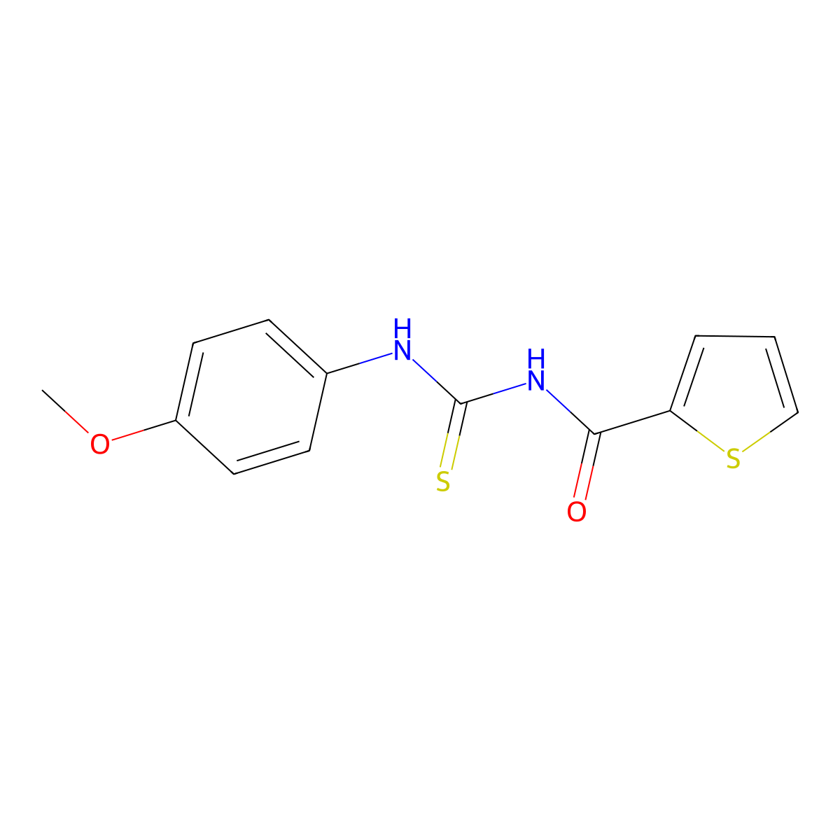 1-(4-Methoxyphenyl)-3-(thiophene-2-carbonyl)thiourea molecular structure, CAS 352348-63-1