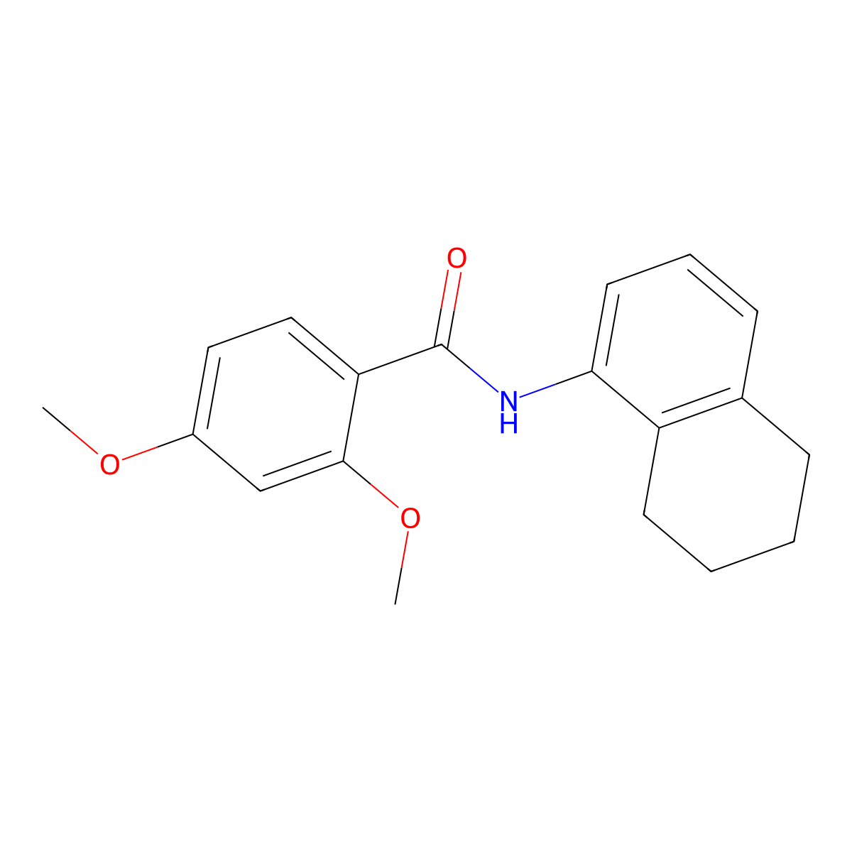 2,4-dimethoxy-N-(5,6,7,8-tetrahydronaphthalen-1-yl)benzamide molecular structure, CAS 352349-25-8