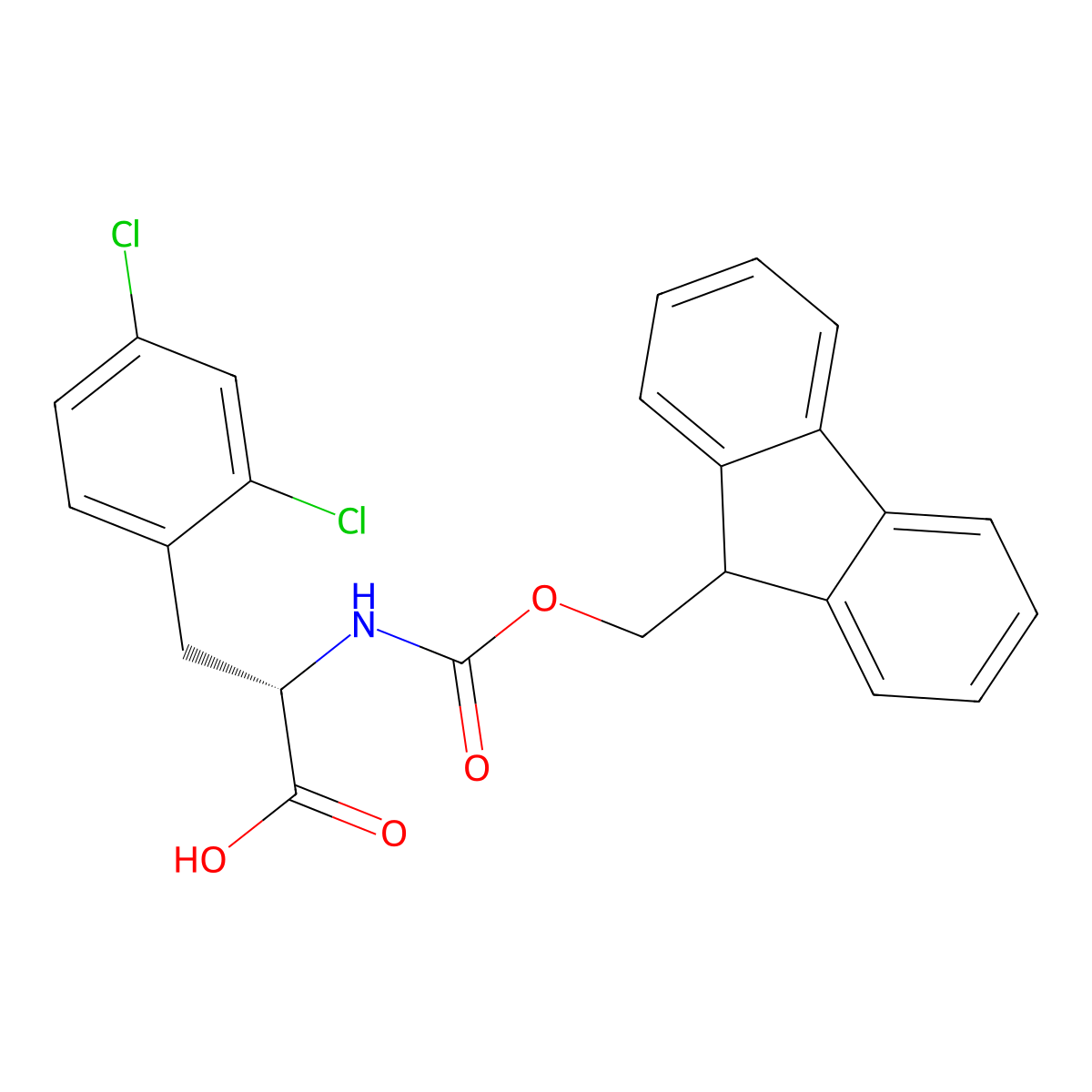 Fmoc-2,4-dichloro-L-phenylalanine molecular structure, CAS 352351-62-3
