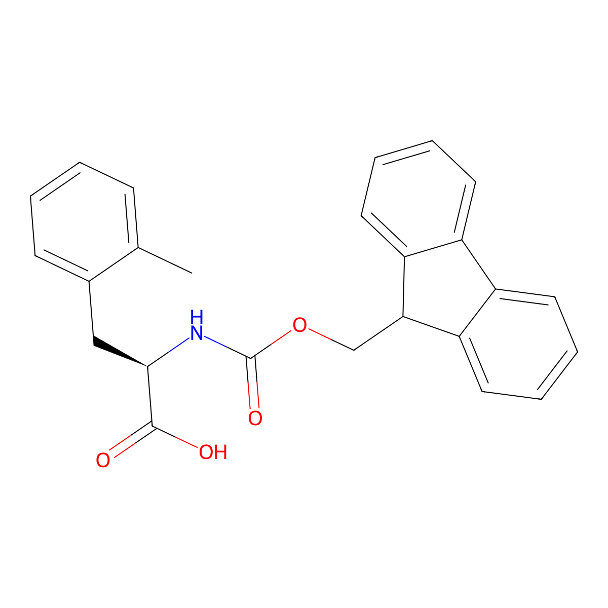 Fmoc-2-methyl-D-phenylalanine molecular structure, CAS 352351-63-4