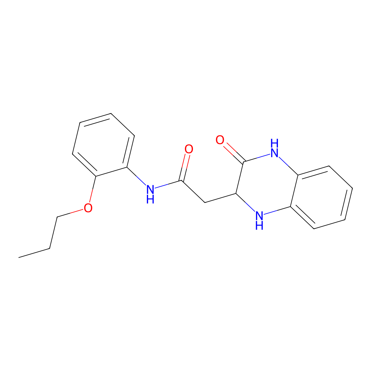 2-(3-oxo-1,2,3,4-tetrahydroquinoxalin-2-yl)-N-(2-propoxyphenyl)acetamide molecular structure, CAS 352352-71-7