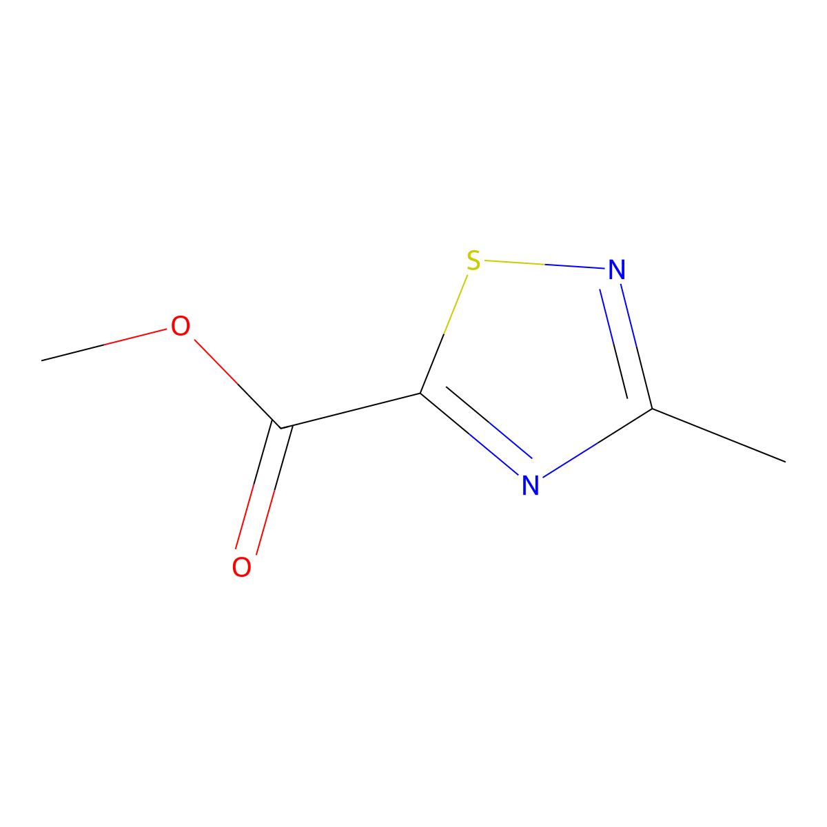 Methyl 3-methyl-1,2,4-thiadiazole-5-carboxylate molecular structure, CAS 352356-71-9