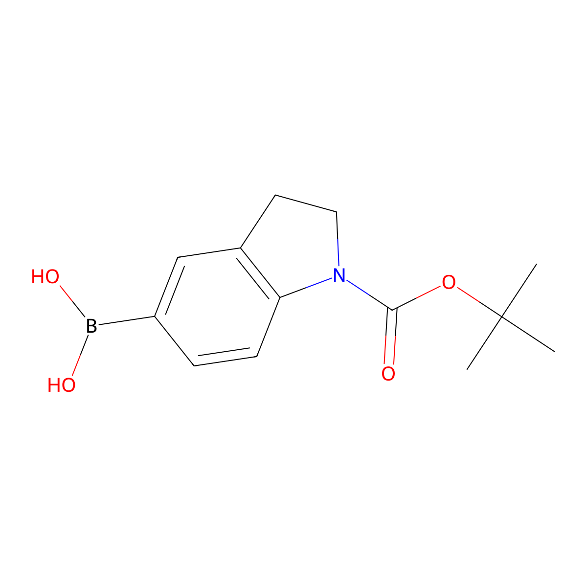 1-(Tert-butoxycarbonyl)-5-indolineboronic acid molecular structure, CAS 352359-11-6