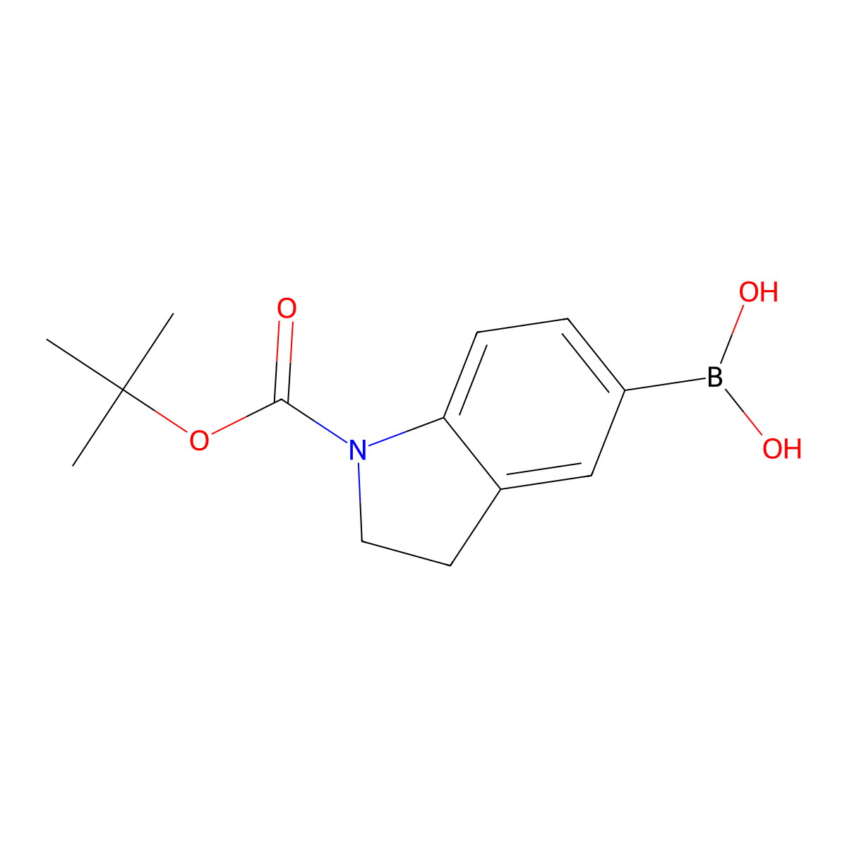 1-(Tert-butoxycarbonyl)-5-indolineboronic acid molecular structure, CAS 352359-11-6