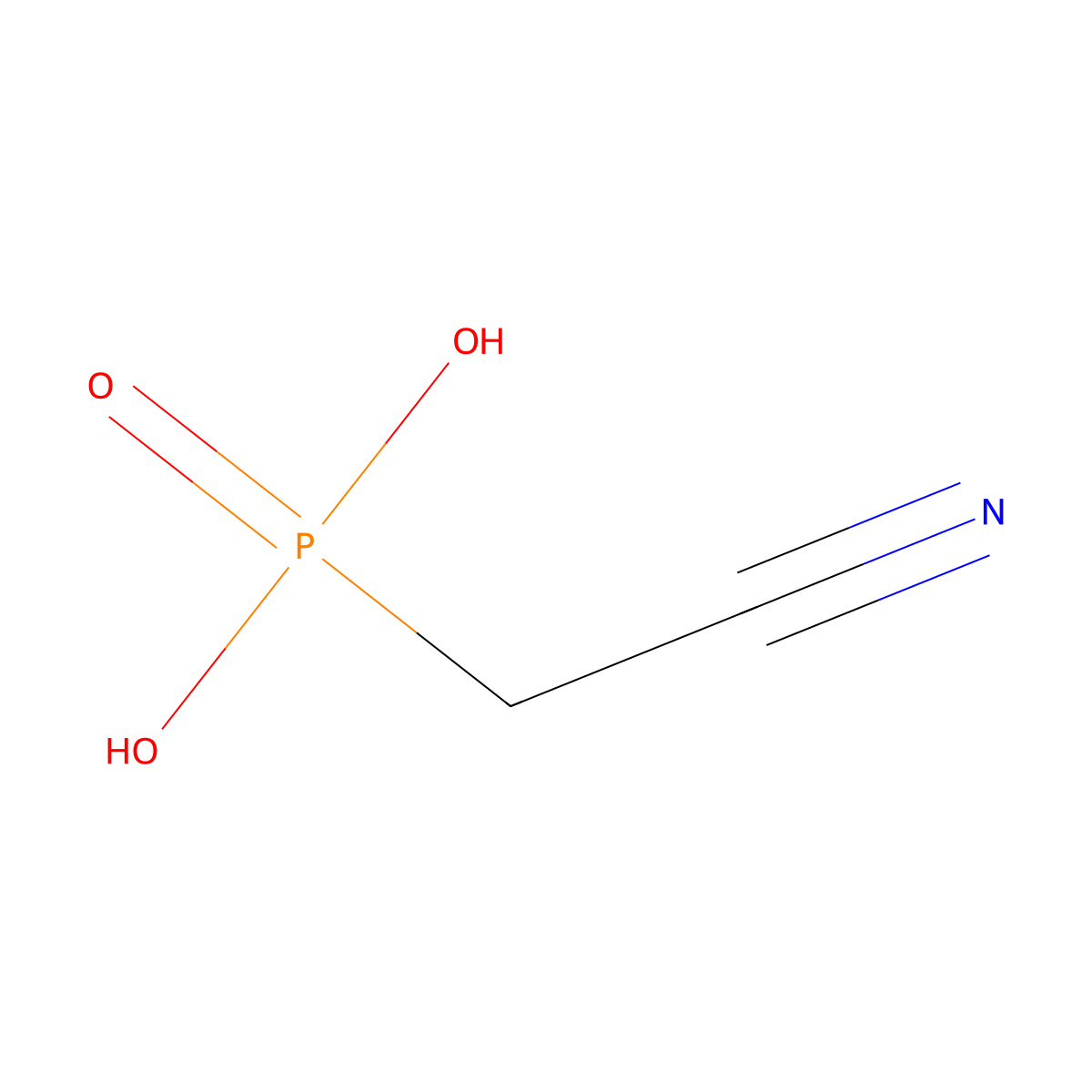 Cyanomethylphosphonic Acid molecular structure, CAS 35236-60-3