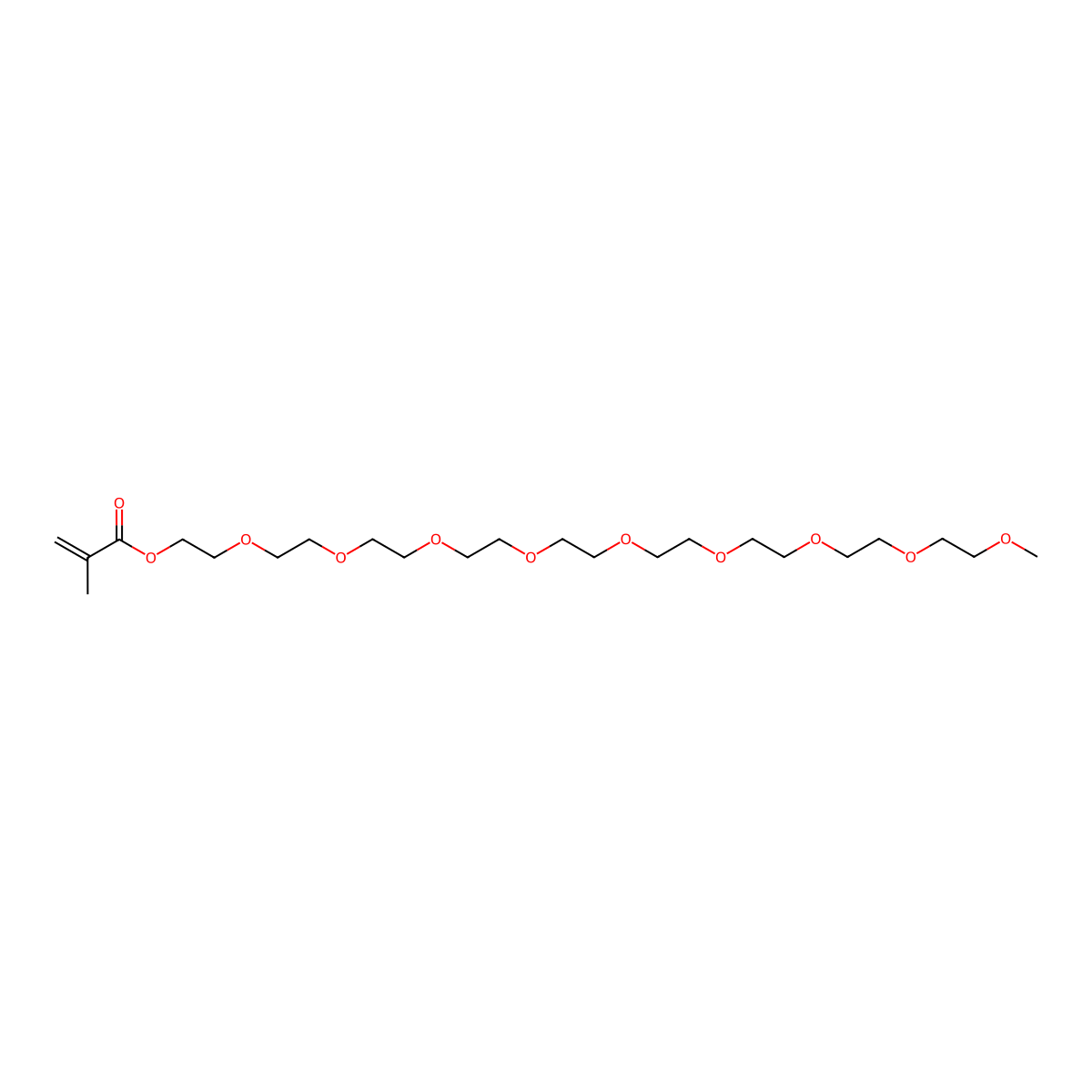 m-PEG9-2-methylacrylate molecular structure, CAS 35236-69-2