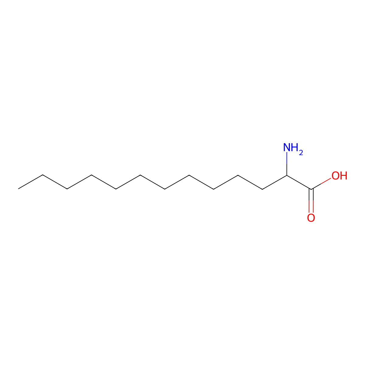 2-Amino-tridecanoic acid molecular structure, CAS 35237-38-8