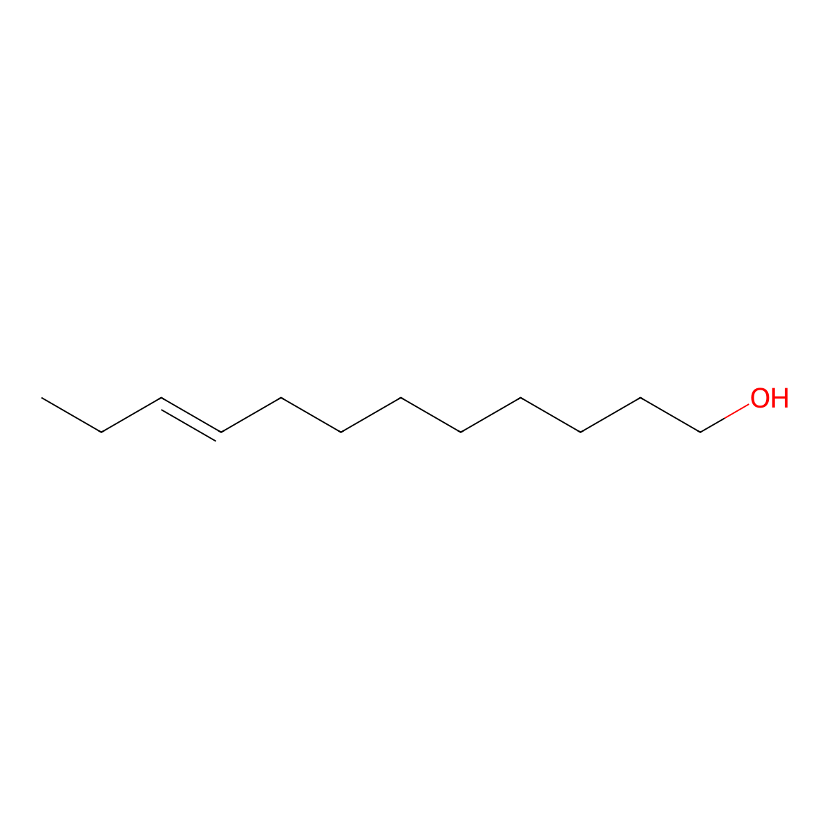 9-Dodecen-1-ol, (9E)- molecular structure, CAS 35237-62-8