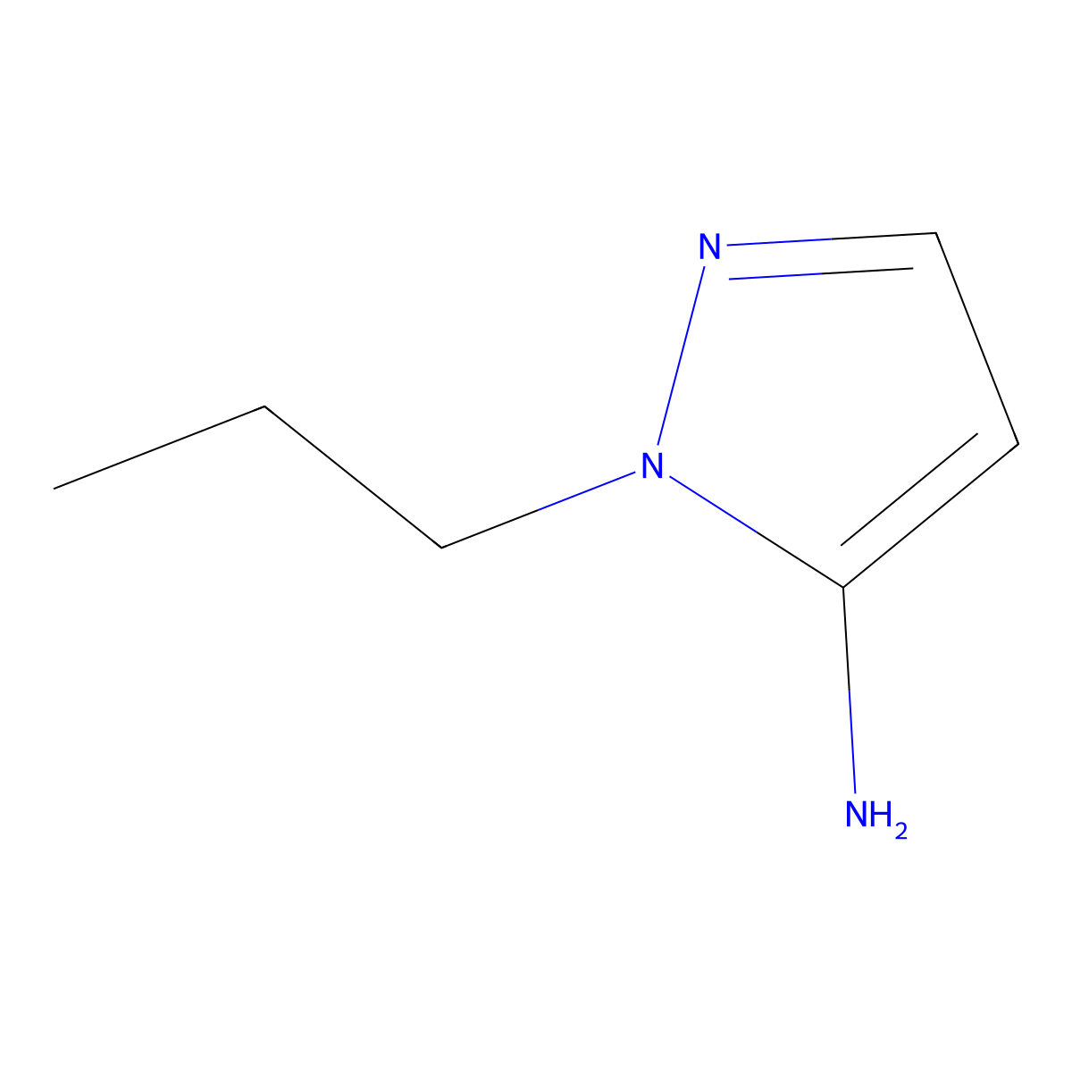 1-Propyl-1H-pyrazol-5-amine molecular structure, CAS 3524-15-0