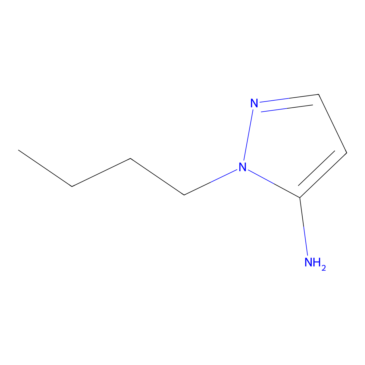 1-Butyl-1H-pyrazol-5-amine molecular structure, CAS 3524-17-2