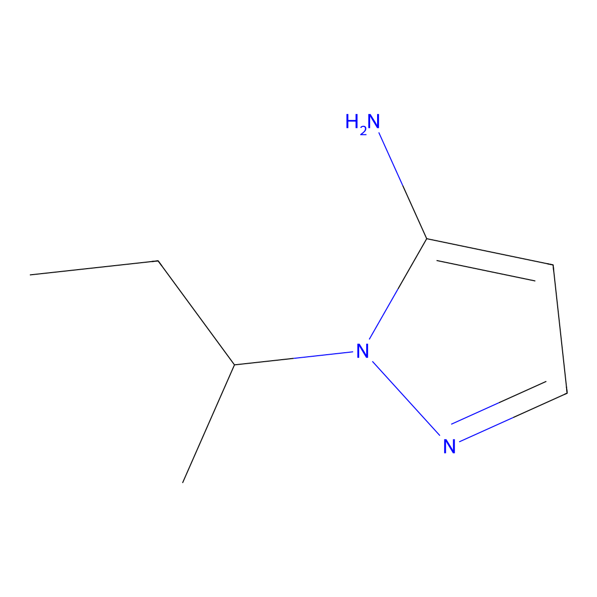 1-(butan-2-yl)-1H-pyrazol-5-amine molecular structure, CAS 3524-19-4