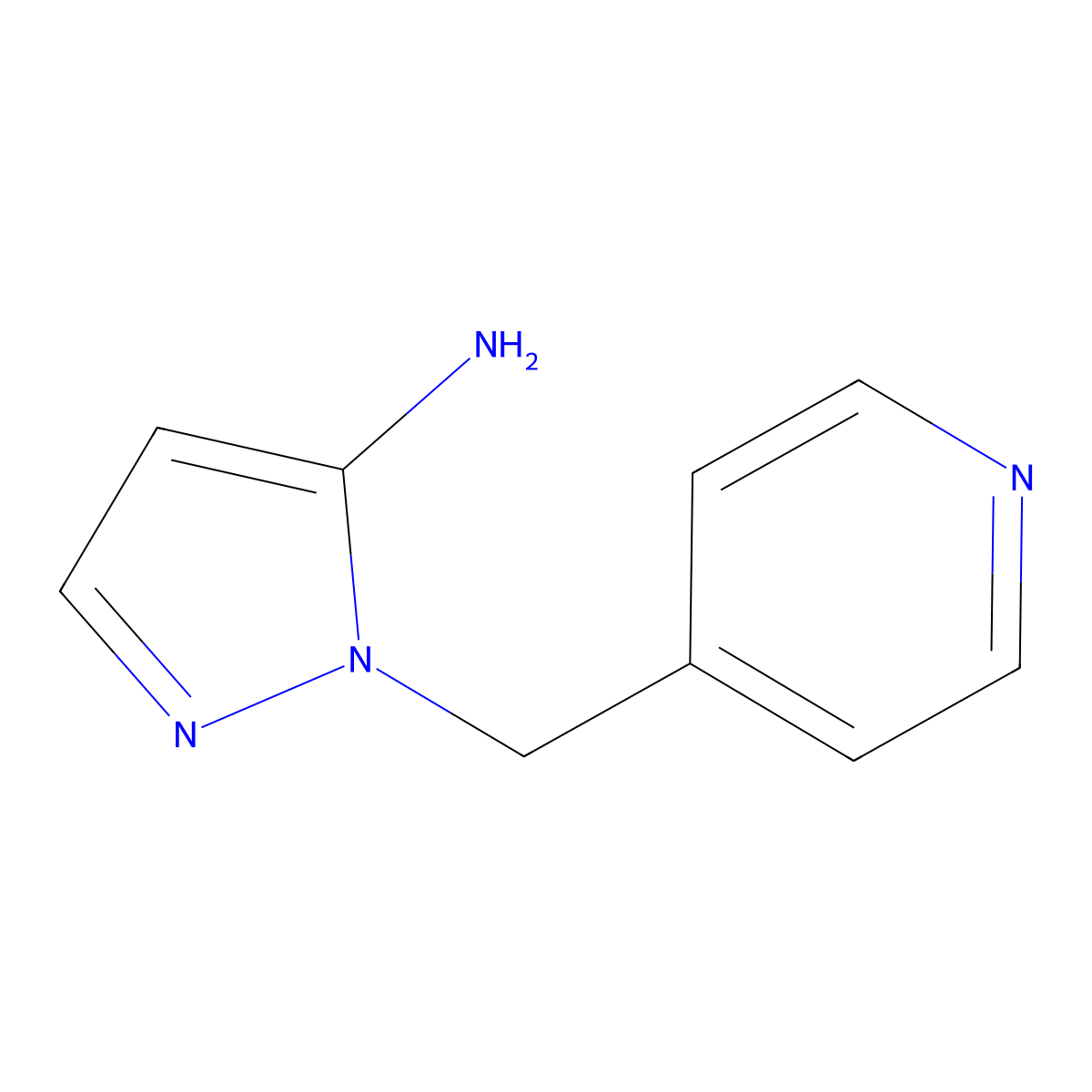 1-(4-Pyridinylmethyl)-1H-pyrazol-5-amine molecular structure, CAS 3524-31-0