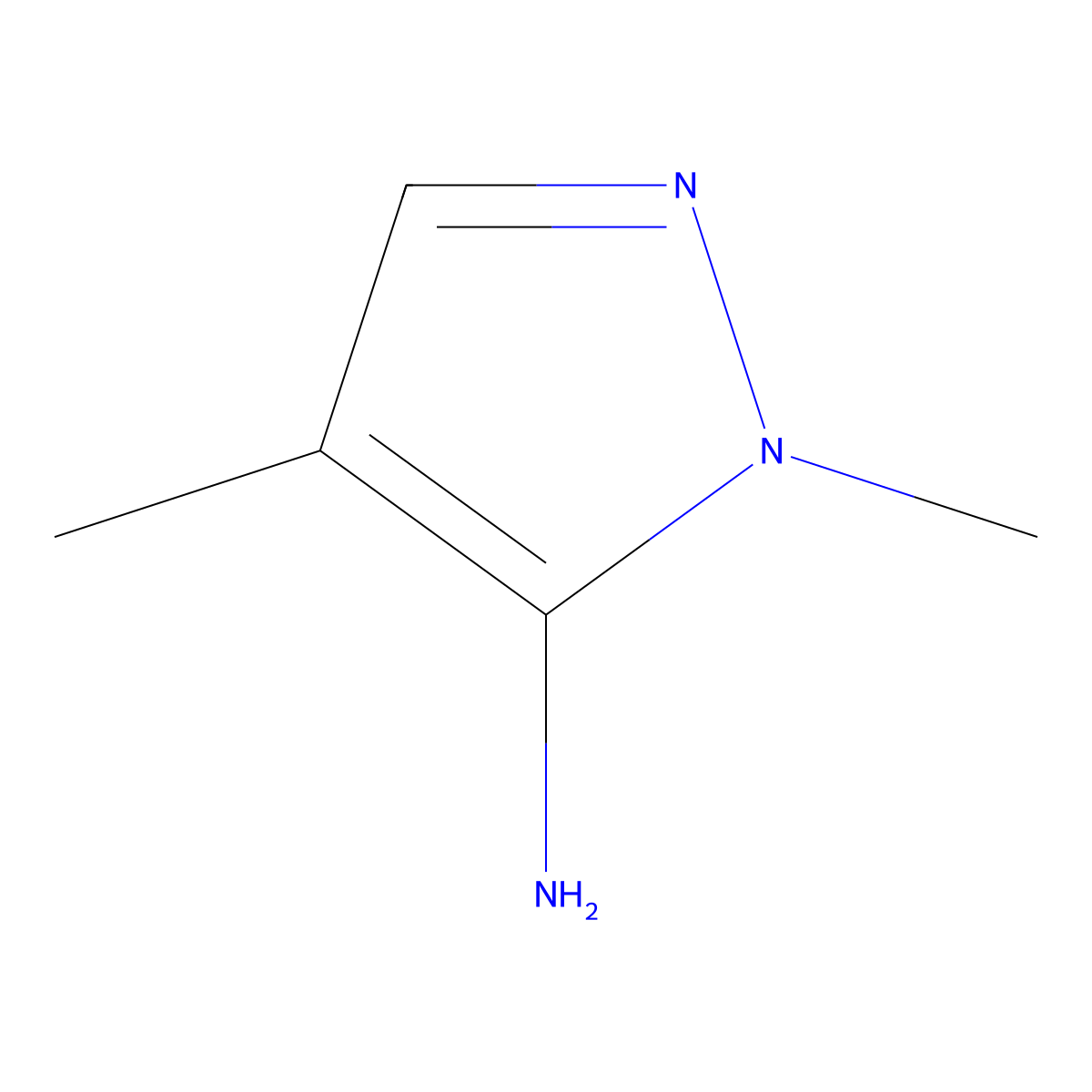 1,4-Dimethyl-1H-pyrazol-5-amine molecular structure, CAS 3524-49-0