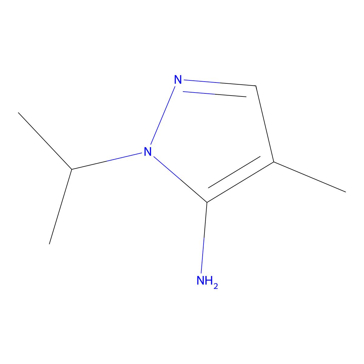 4-methyl-1-(propan-2-yl)-1H-pyrazol-5-amine molecular structure, CAS 3524-50-3