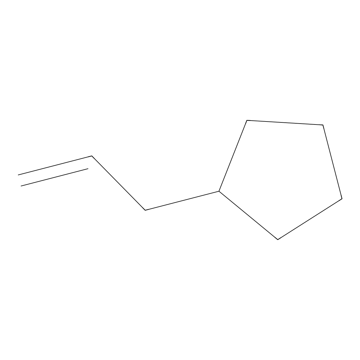 Allylcyclopentane molecular structure, CAS 3524-75-2