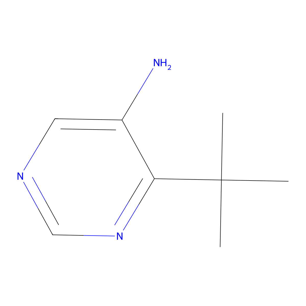 4-(Tert-butyl)pyrimidin-5-amine molecular structure, CAS 3524-88-7