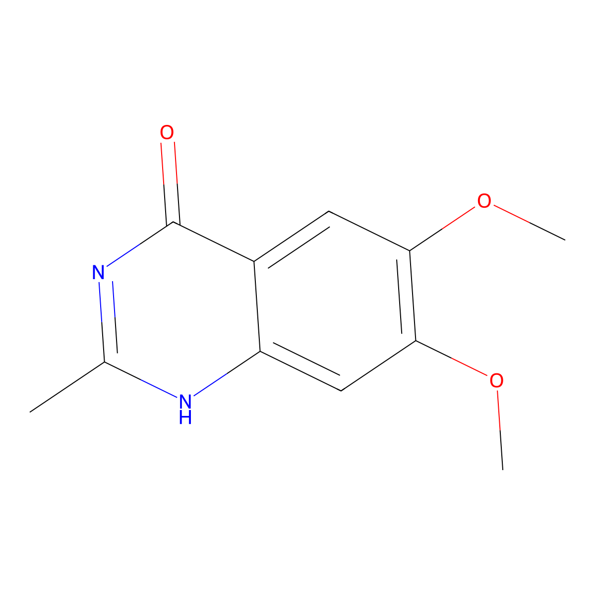 6,7-dimethoxy-2-methyl-1H-quinazolin-4-one molecular structure, CAS 35241-23-7