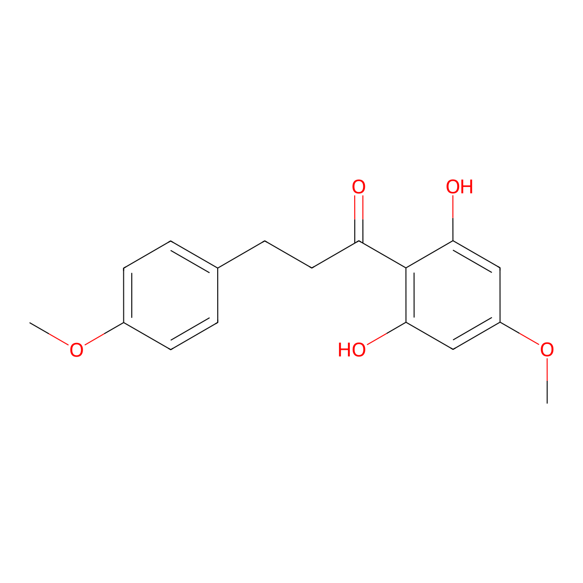 1-(2,6-Dihydroxy-4-methoxyphenyl)-3-(4-methoxyphenyl)-1-propanone molecular structure, CAS 35241-54-4