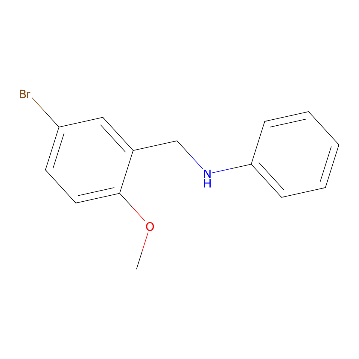 N-(5-bromo-2-methoxybenzyl)aniline molecular structure, CAS 352436-15-8