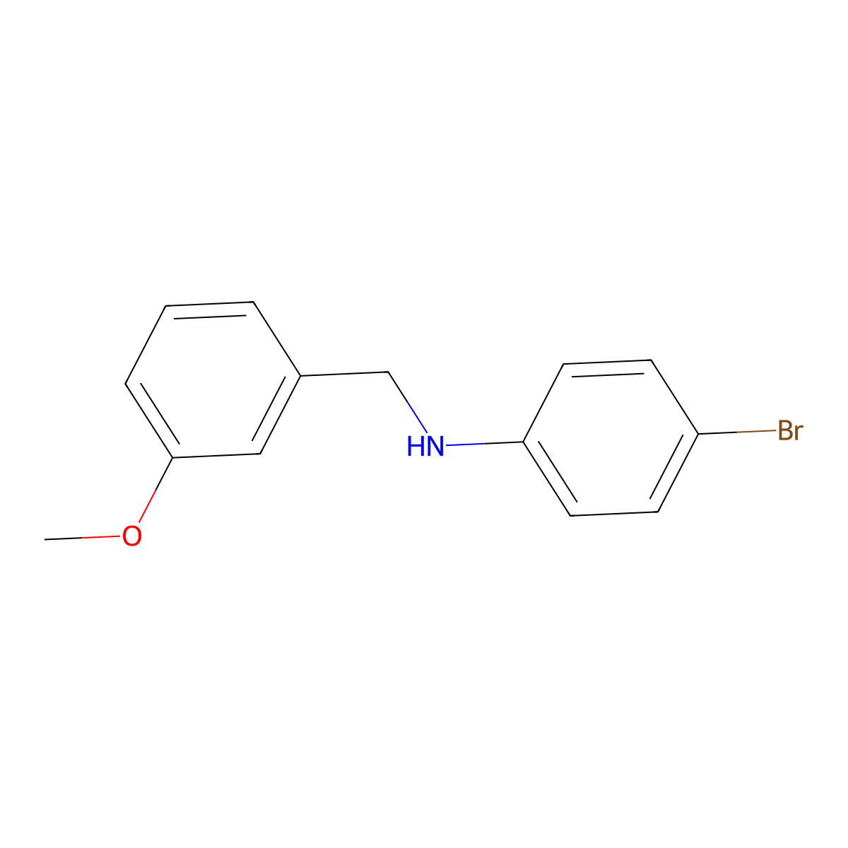 4-bromo-N-(3-methoxybenzyl)aniline molecular structure, CAS 352436-19-2