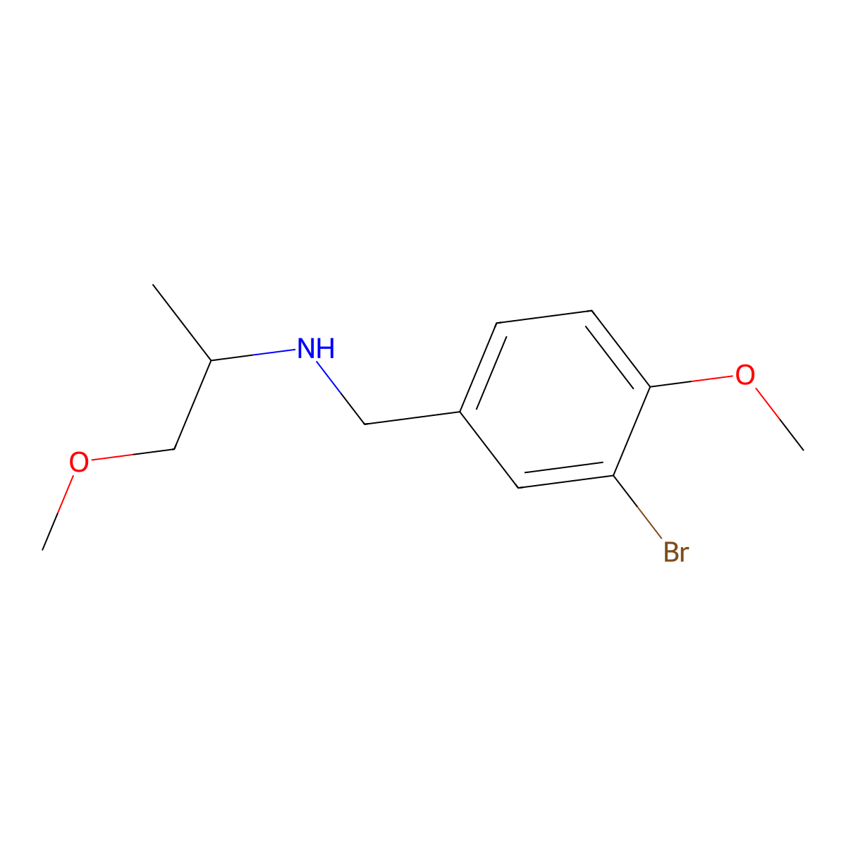 (3-Bromo-4-methoxybenzyl)(2-methoxy-1-methylethyl)amine molecular structure, CAS 352436-21-6