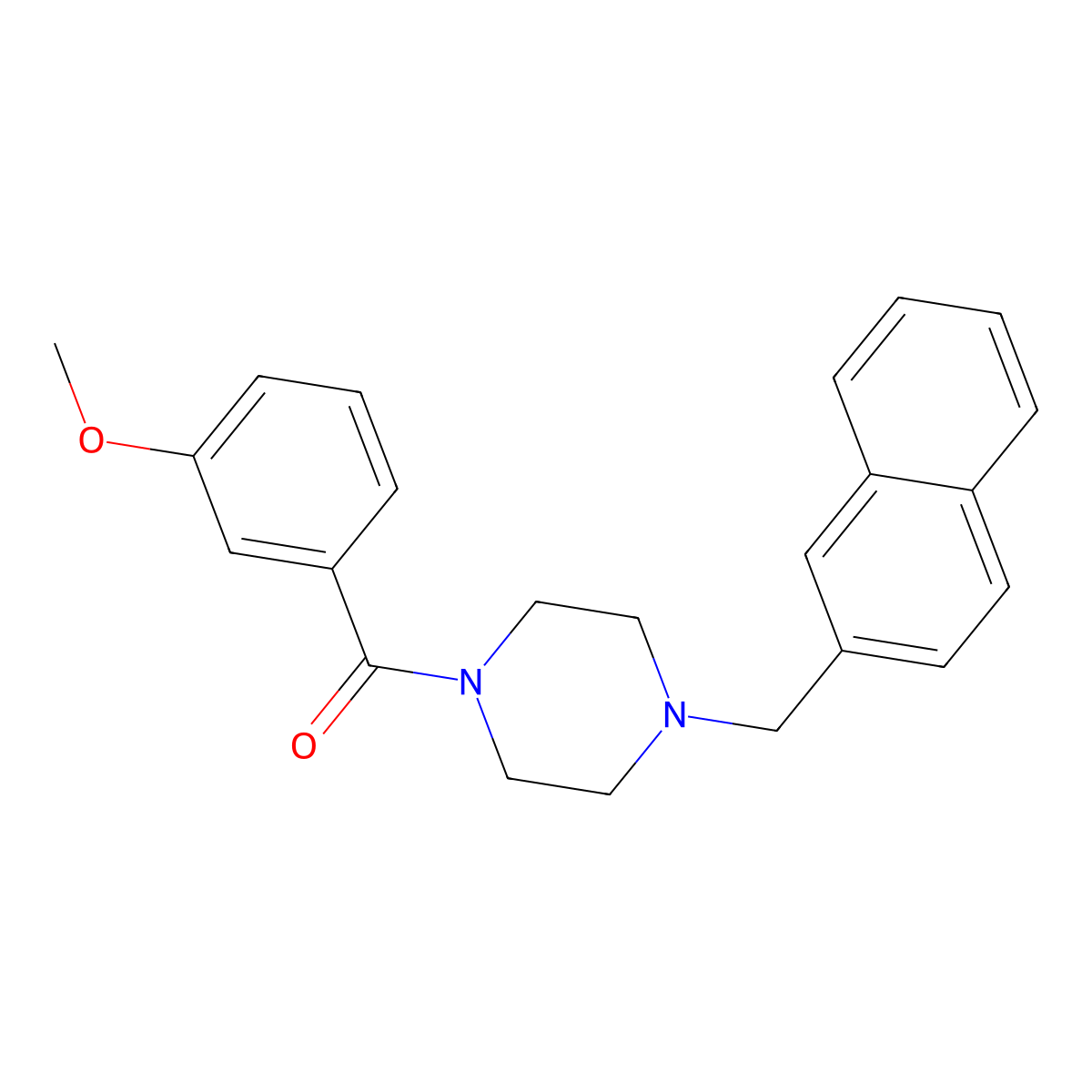 (3-Methoxyphenyl)-[4-(naphthalen-2-ylmethyl)piperazin-1-yl]methanone molecular structure, CAS 352436-33-0
