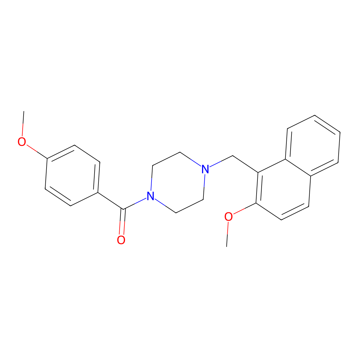 [4-[(2-Methoxynaphthalen-1-yl)methyl]piperazin-1-yl]-(4-methoxyphenyl)methanone molecular structure, CAS 352436-46-5