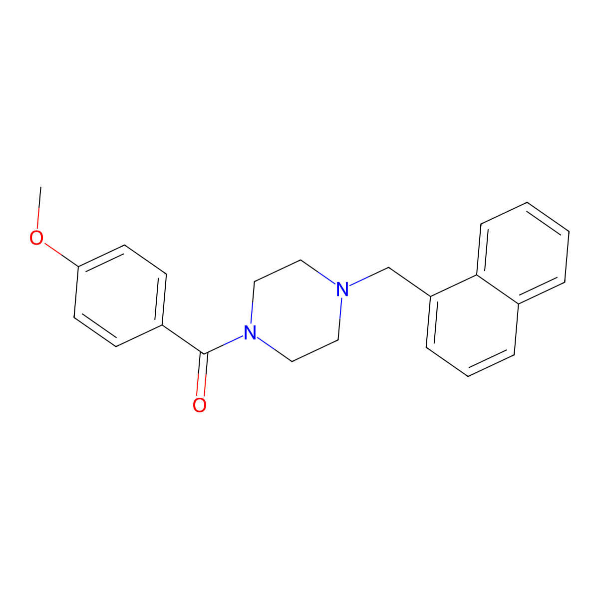 (4-Methoxyphenyl)-[4-(naphthalen-1-ylmethyl)piperazin-1-yl]methanone molecular structure, CAS 352436-57-8