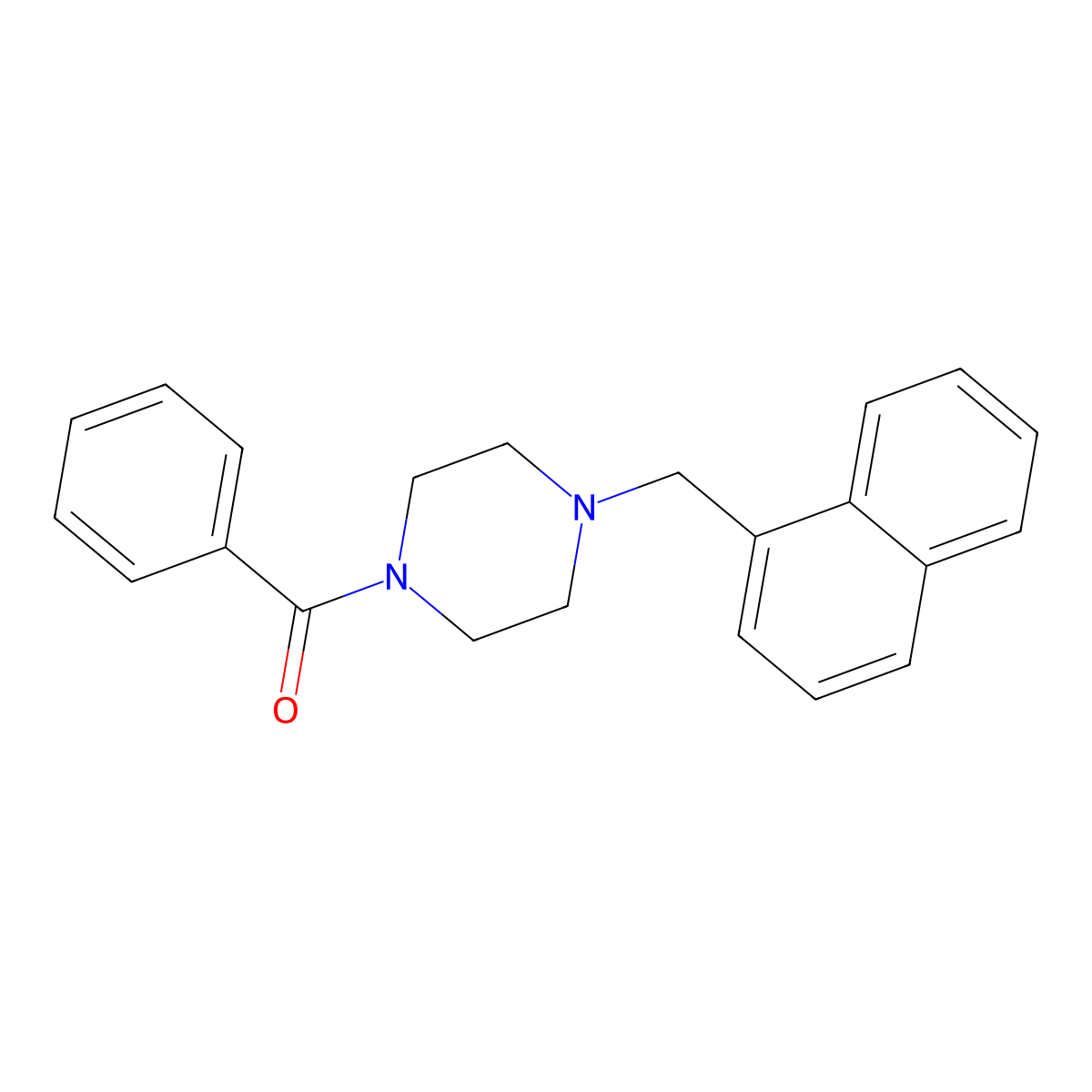 [4-(Naphthalen-1-ylmethyl)piperazin-1-yl]-phenylmethanone molecular structure, CAS 352436-59-0