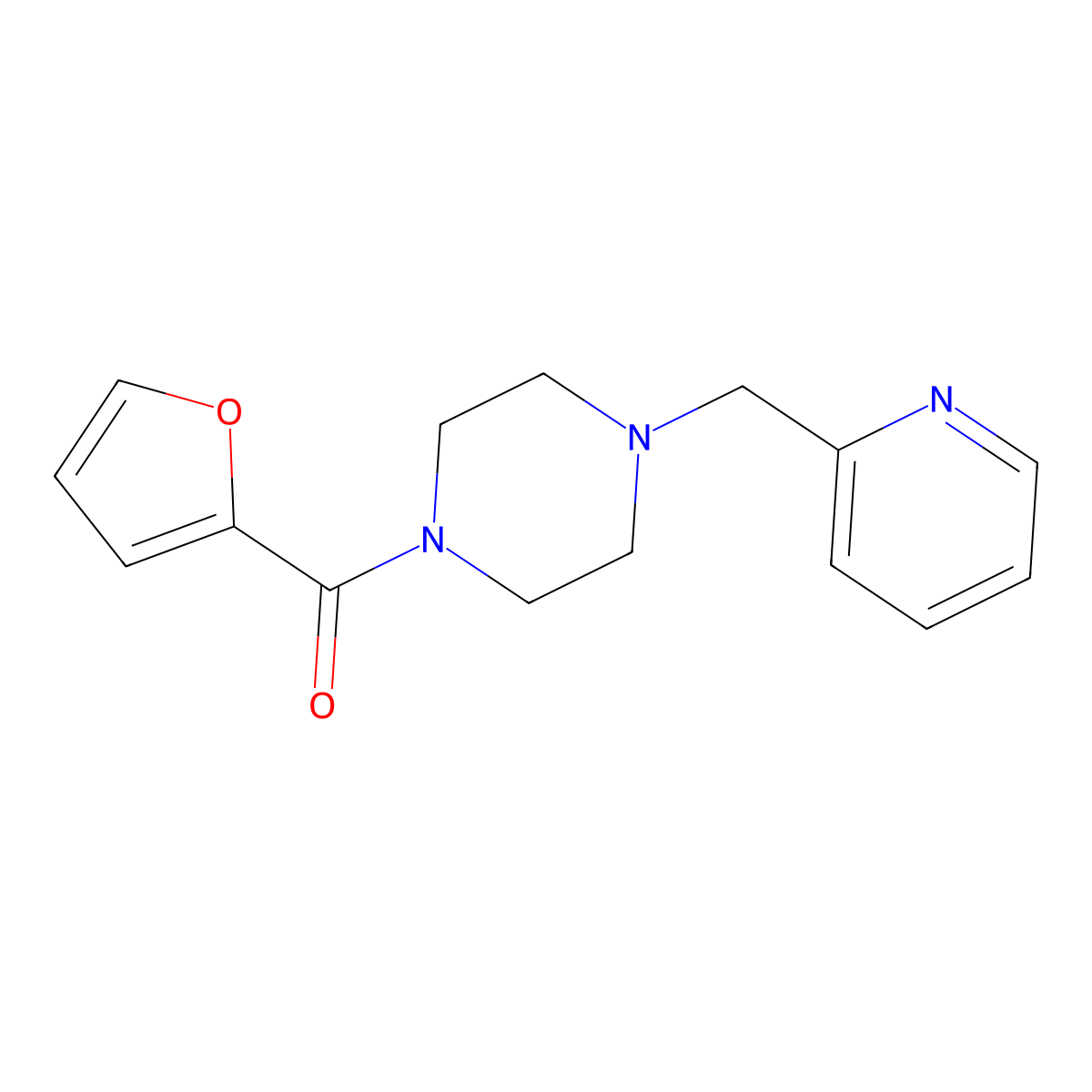 Furan-2-yl[4-(pyridin-2-ylmethyl)piperazin-1-yl]methanone molecular structure, CAS 352436-60-3