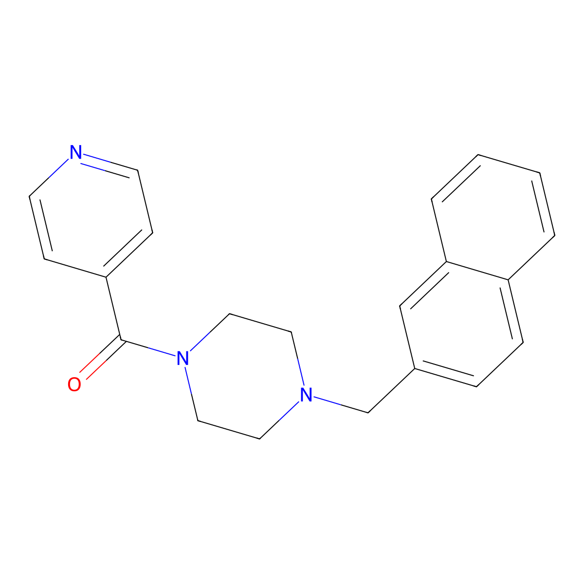 [4-(Naphthalen-2-ylmethyl)piperazin-1-yl]-pyridin-4-ylmethanone molecular structure, CAS 352436-71-6