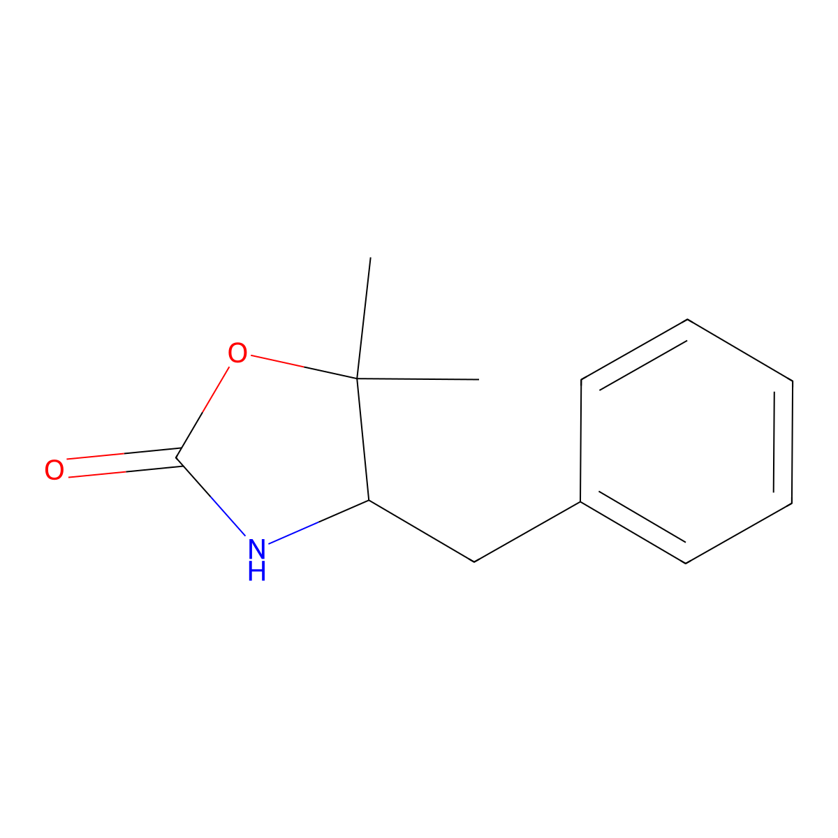4-Benzyl-5,5-dimethyloxazolidin-2-one molecular structure, CAS 352438-06-3