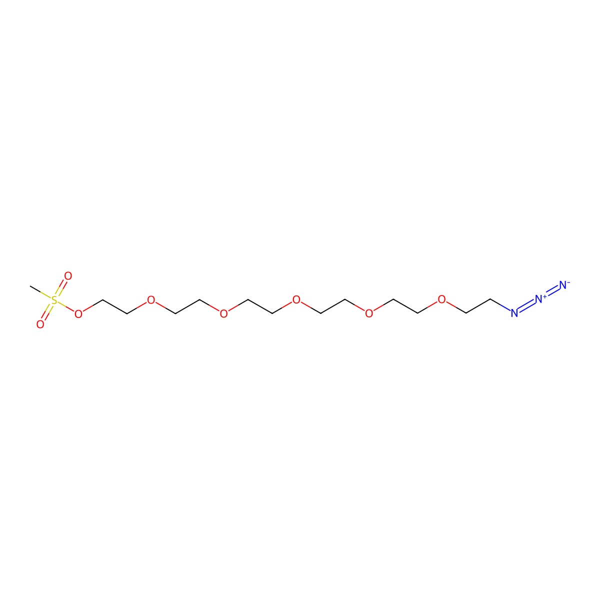 Azido-PEG6-MS molecular structure, CAS 352439-38-4