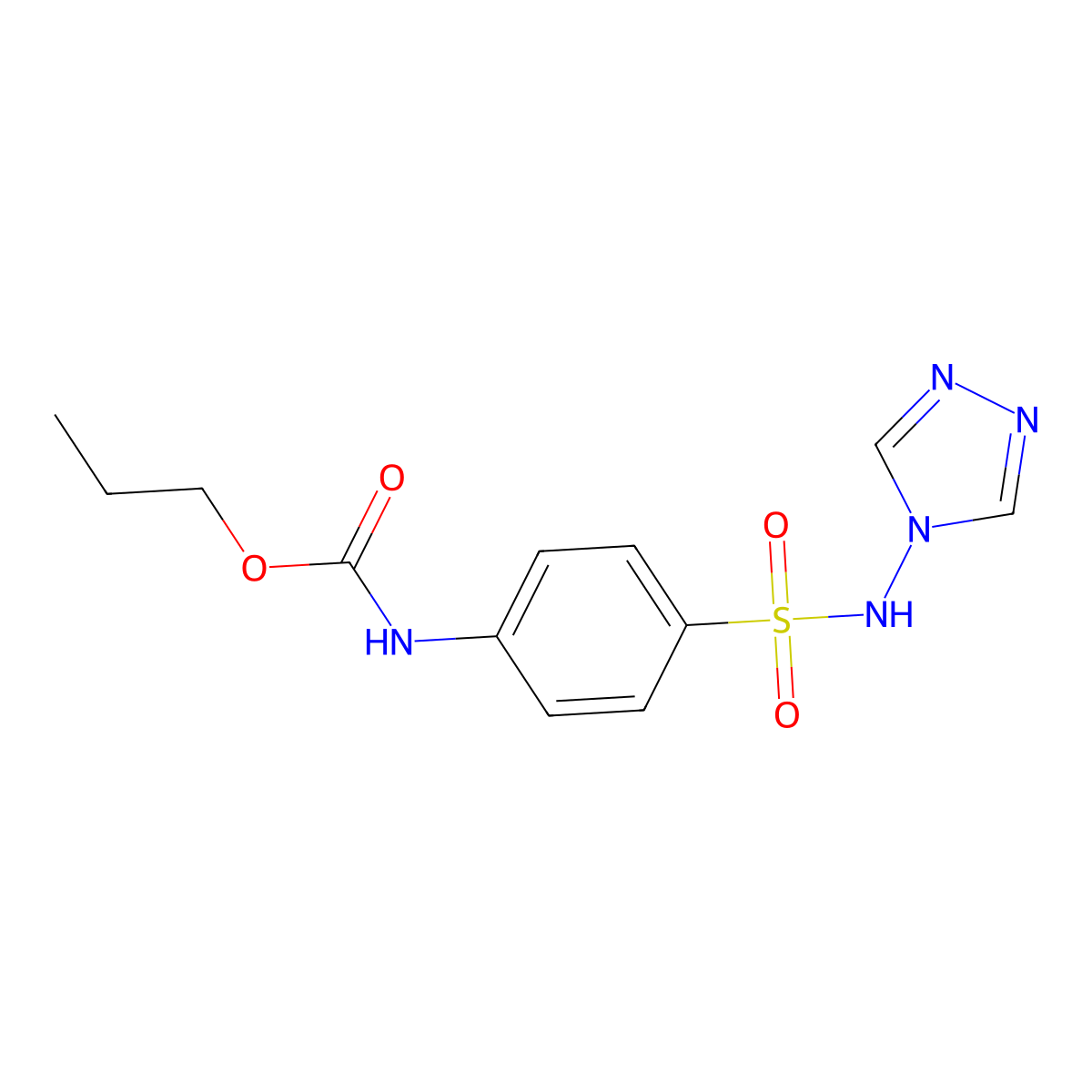 propyl N-[4-(1,2,4-triazol-4-ylsulfamoyl)phenyl]carbamate molecular structure, CAS 352441-24-8